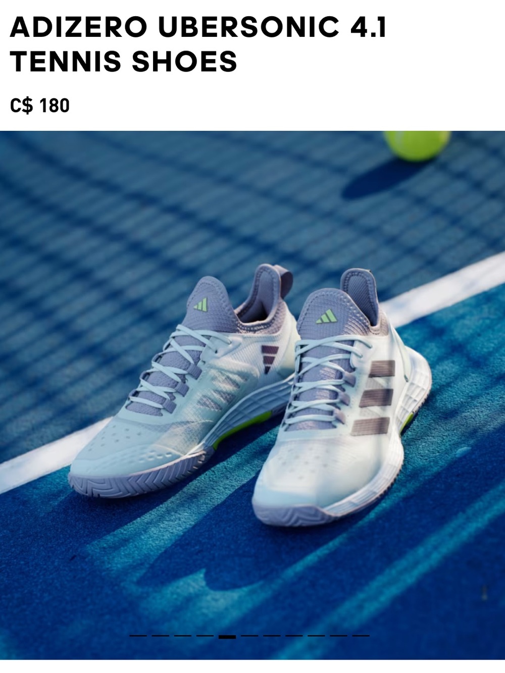 Adidas Ubersonic 4.1 Tennis Shoes